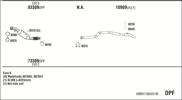 Fonos MBK136001B - Система випуску ОГ autocars.com.ua