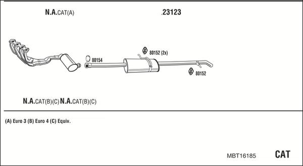 Fonos MBT16185 - Система випуску ОГ autocars.com.ua