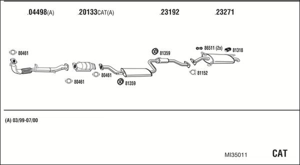 Fonos MI35011 - Система выпуска ОГ autodnr.net