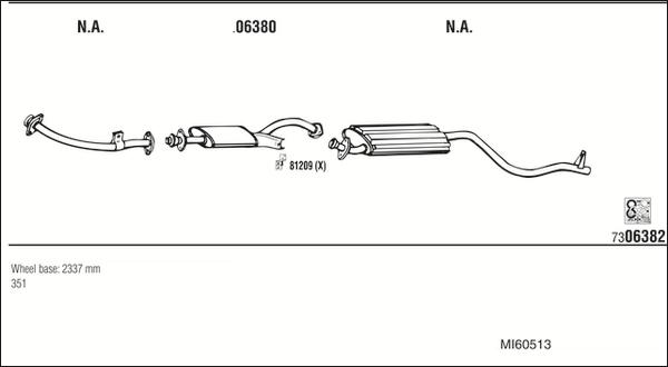 Fonos MI60513 - Система випуску ОГ autocars.com.ua
