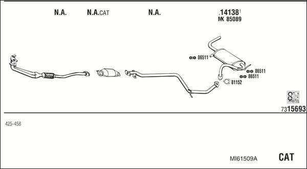 Fonos MI61509A - Система випуску ОГ autocars.com.ua
