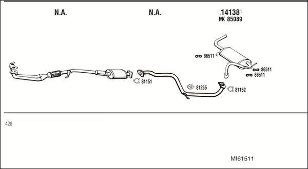 Fonos MI61511 - Система випуску ОГ autocars.com.ua