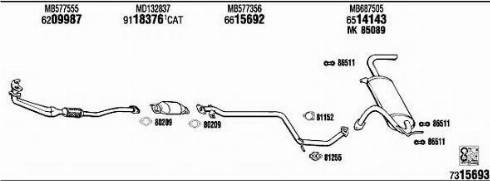 Fonos MI61530A - Система випуску ОГ autocars.com.ua