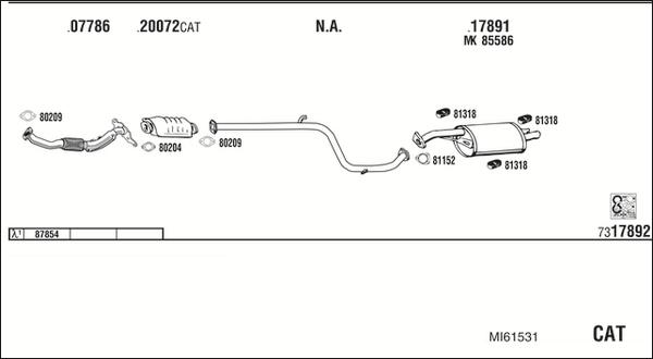 Fonos MI61531 - Система випуску ОГ autocars.com.ua