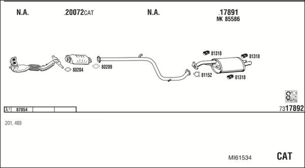 Fonos MI61534 - Система випуску ОГ autocars.com.ua