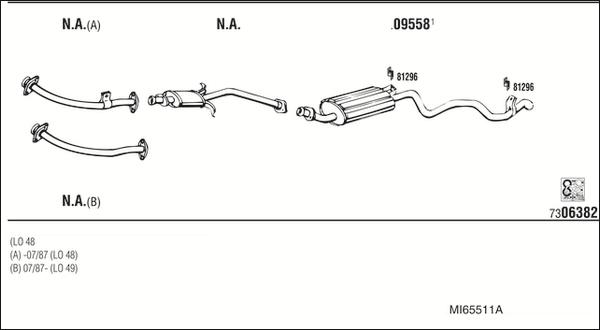 Fonos MI65511A - Система випуску ОГ autocars.com.ua