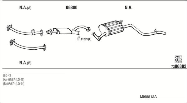 Fonos MI65512A - Система випуску ОГ autocars.com.ua