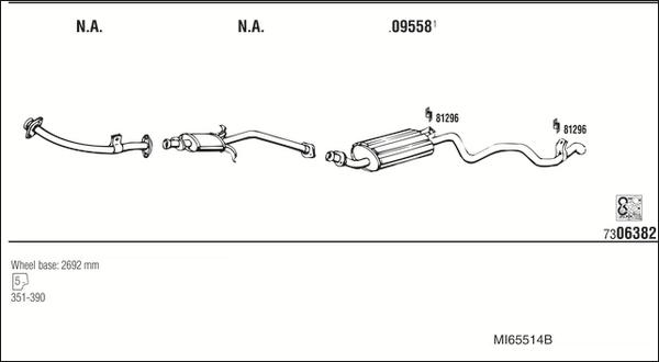 Fonos MI65514B - Система випуску ОГ autocars.com.ua