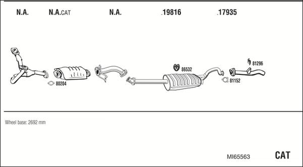 Fonos MI65563 - Система випуску ОГ autocars.com.ua