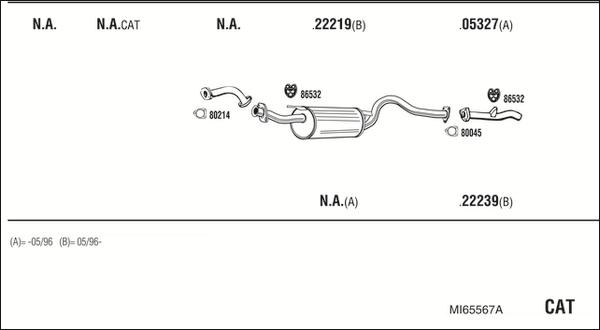 Fonos MI65567A - Система випуску ОГ autocars.com.ua