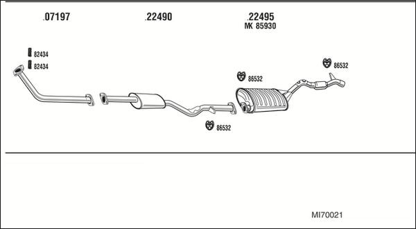Fonos MI70021 - Система випуску ОГ autocars.com.ua