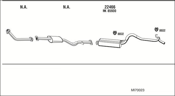 Fonos MI70023 - Система випуску ОГ autocars.com.ua