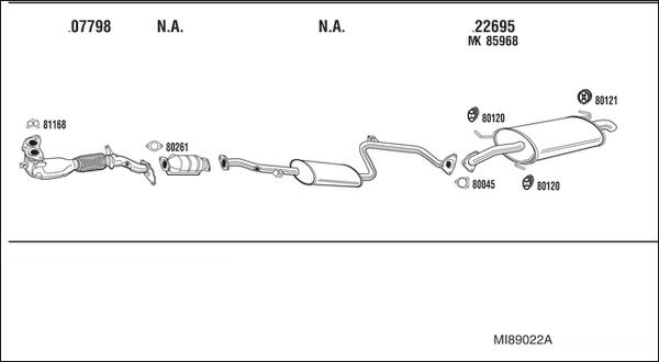 Fonos MI89022A - Система випуску ОГ autocars.com.ua