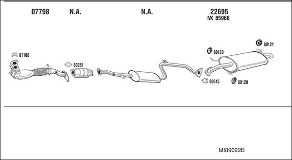 Fonos MI89022B - Система випуску ОГ autocars.com.ua