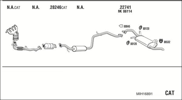 Fonos MIH16891 - Система випуску ОГ autocars.com.ua