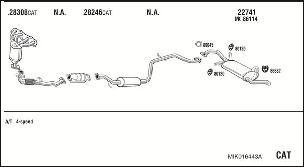 Fonos MIK016443A - Система випуску ОГ autocars.com.ua