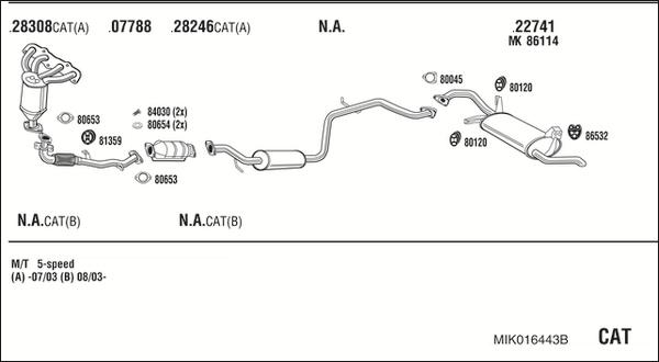 Fonos MIK016443B - Система випуску ОГ autocars.com.ua