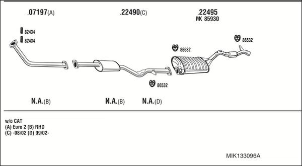 Fonos MIK133096A - Система випуску ОГ autocars.com.ua