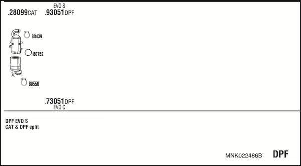 Fonos MNK022486B - Система випуску ОГ autocars.com.ua