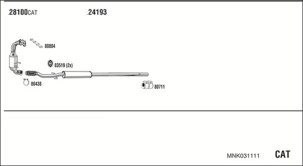 Fonos MNK031111 - Система випуску ОГ autocars.com.ua