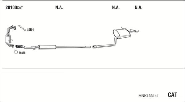 Fonos MNK133141 - Система випуску ОГ autocars.com.ua