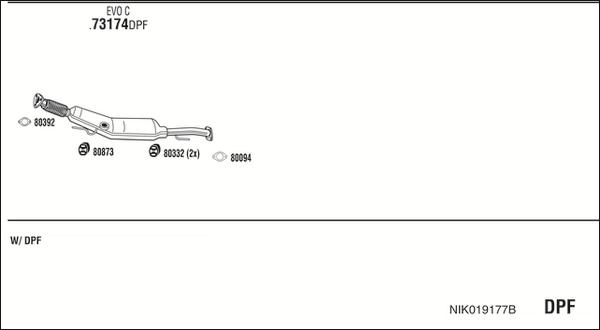 Fonos NIK019177B - Система випуску ОГ autocars.com.ua