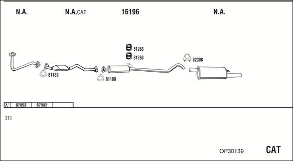 Fonos OP30139 - Система випуску ОГ autocars.com.ua