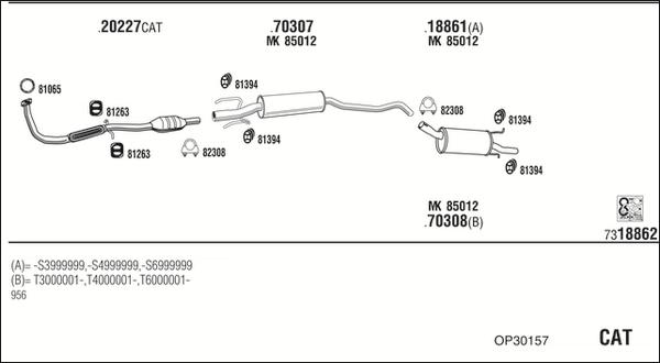 Fonos OP30157 - Система випуску ОГ autocars.com.ua