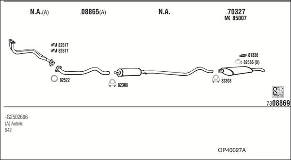 Fonos OP40027A - Система випуску ОГ autocars.com.ua