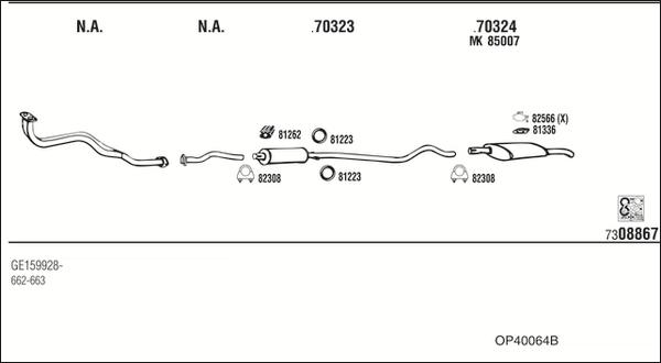 Fonos OP40064B - Система випуску ОГ autocars.com.ua