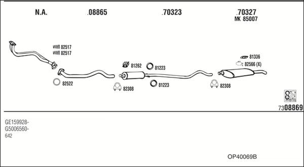 Fonos OP40069B - Система випуску ОГ autocars.com.ua