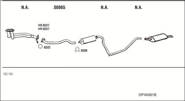 Fonos OP40081B - Система випуску ОГ autocars.com.ua
