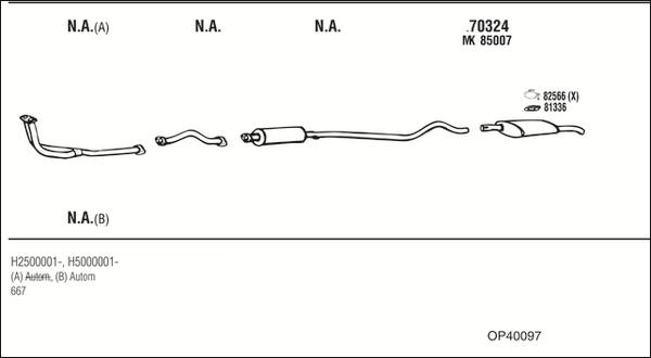 Fonos OP40097 - Система випуску ОГ autocars.com.ua
