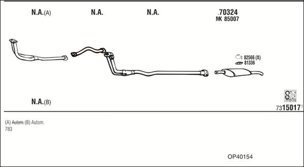Fonos OP40154 - Система випуску ОГ autocars.com.ua