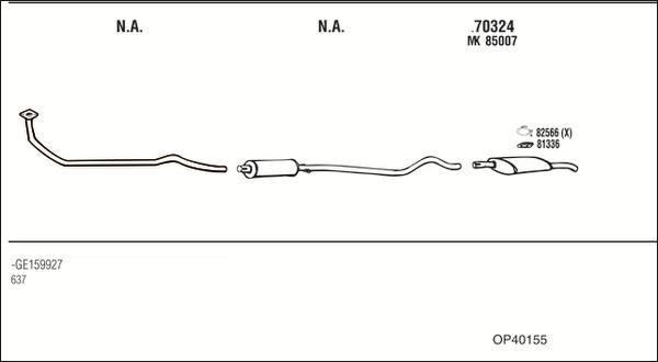 Fonos OP40155 - Система випуску ОГ autocars.com.ua
