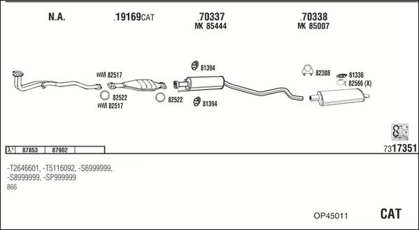 Fonos OP45011 - Система випуску ОГ autocars.com.ua