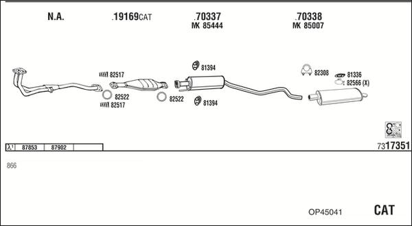Fonos OP45041 - Система випуску ОГ autocars.com.ua
