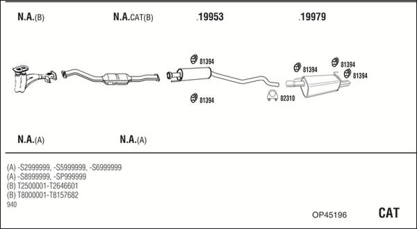 Fonos OP45196 - Система випуску ОГ autocars.com.ua