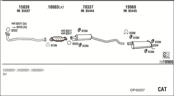 Fonos OP45207 - Система випуску ОГ autocars.com.ua