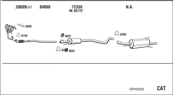 Fonos OP45323 - Система випуску ОГ autocars.com.ua