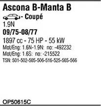 Fonos OP50615C - Система випуску ОГ autocars.com.ua