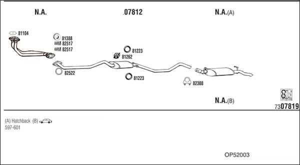 Fonos OP52003 - Система випуску ОГ autocars.com.ua