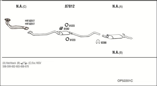 Fonos OP52201C - Система випуску ОГ autocars.com.ua