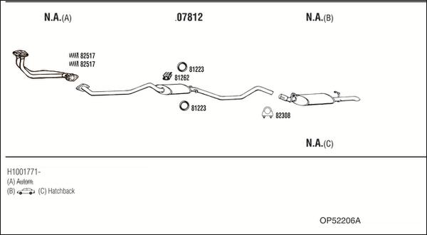 Fonos OP52206A - Система випуску ОГ autocars.com.ua