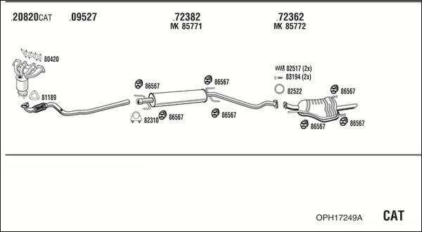 Fonos OPH17249A - Система випуску ОГ autocars.com.ua