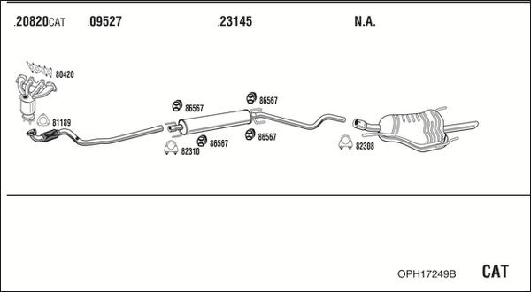 Fonos OPH17249B - Система випуску ОГ autocars.com.ua