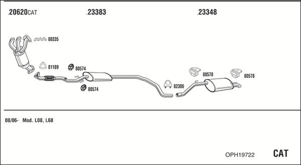 Fonos OPH19722 - Система випуску ОГ autocars.com.ua