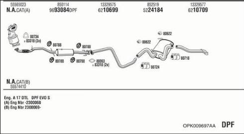 Fonos OPK009697AA - Система випуску ОГ autocars.com.ua