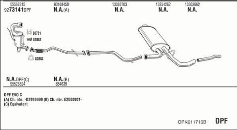 Fonos OPK011710B - Система випуску ОГ autocars.com.ua