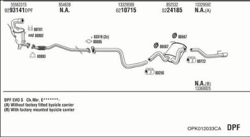 Fonos OPK012033CA - Система випуску ОГ autocars.com.ua